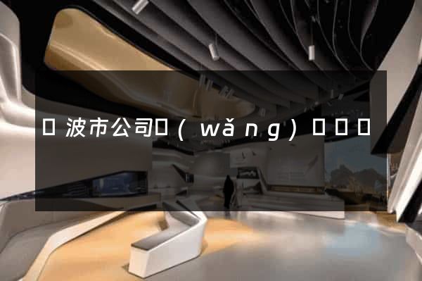 寧波市公司網(wǎng)頁設計