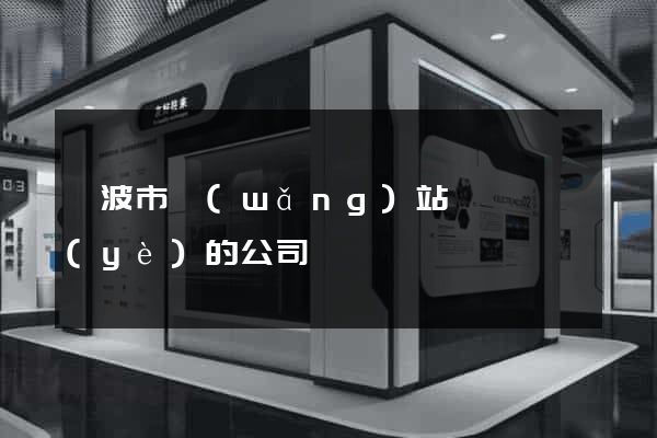 寧波市網(wǎng)站設計專業(yè)的公司