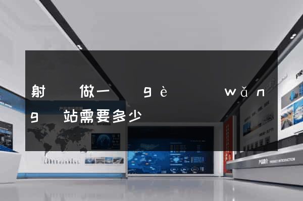 射陽縣做一個(gè)網(wǎng)站需要多少錢