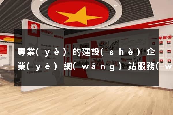 專業(yè)的建設(shè)企業(yè)網(wǎng)站服務(wù)