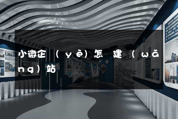 小微企業(yè)怎樣建網(wǎng)站