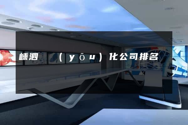 嵊泗縣優(yōu)化公司排名