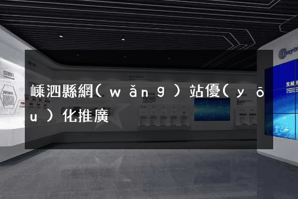 嵊泗縣網(wǎng)站優(yōu)化推廣