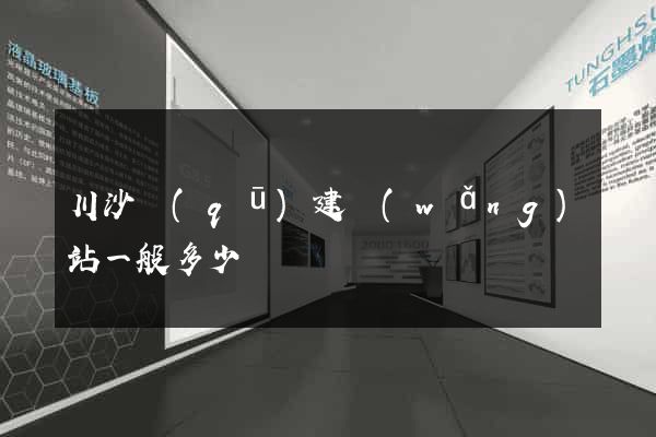 川沙區(qū)建網(wǎng)站一般多少錢