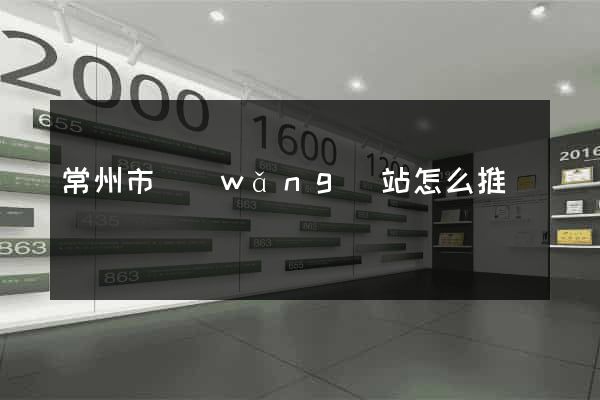 常州市網(wǎng)站怎么推廣