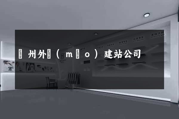 廣州外貿(mào)建站公司