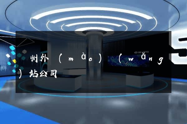廣州外貿(mào)網(wǎng)站公司