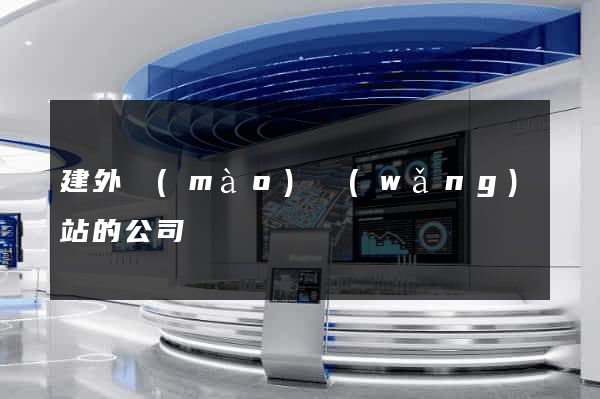 建外貿(mào)網(wǎng)站的公司