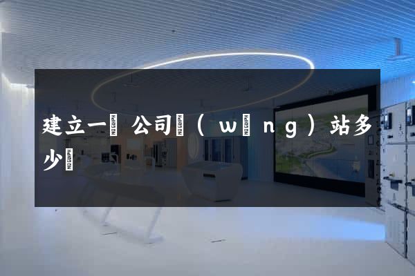 建立一個公司網(wǎng)站多少錢