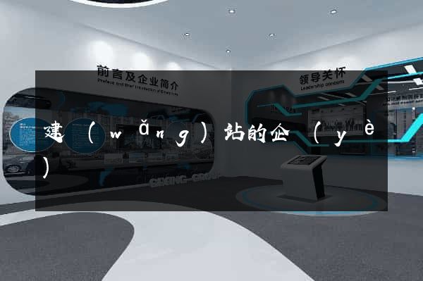建網(wǎng)站的企業(yè)