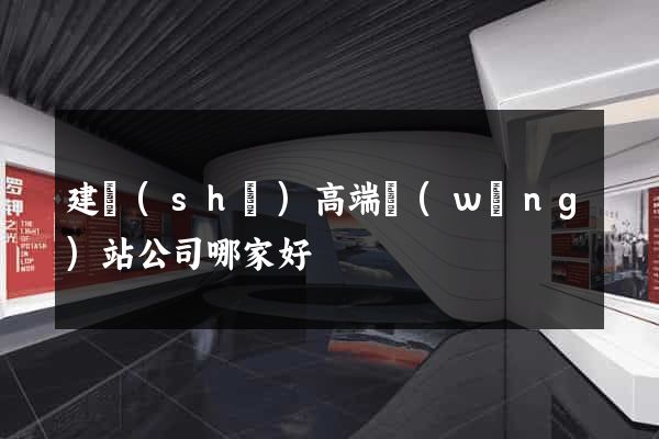 建設(shè)高端網(wǎng)站公司哪家好