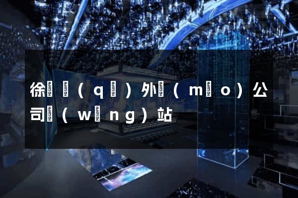 徐匯區(qū)外貿(mào)公司網(wǎng)站