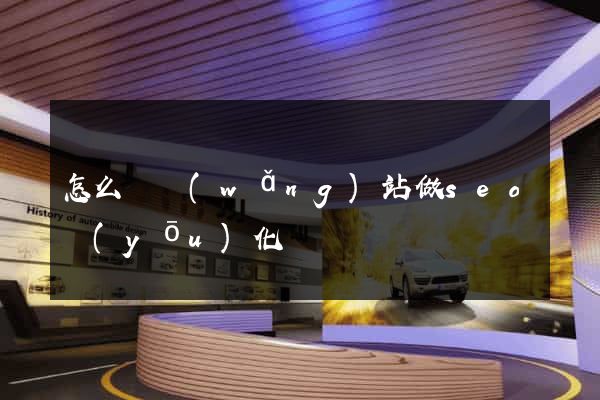怎么給網(wǎng)站做seo優(yōu)化