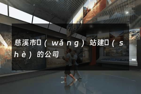慈溪市網(wǎng)站建設(shè)的公司