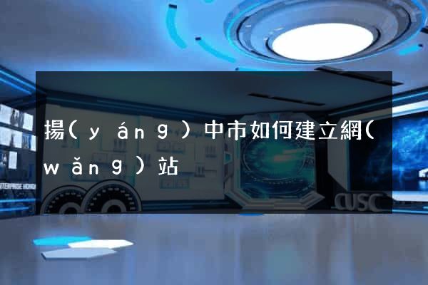 揚(yáng)中市如何建立網(wǎng)站