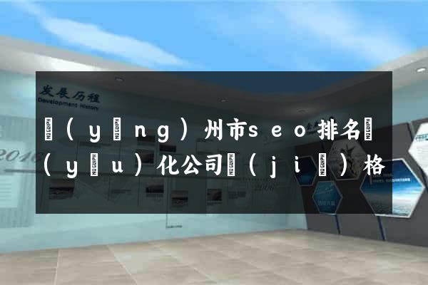 揚(yáng)州市seo排名優(yōu)化公司價(jià)格