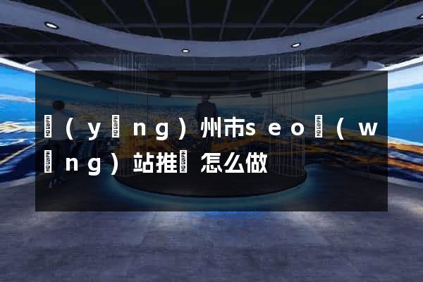 揚(yáng)州市seo網(wǎng)站推廣怎么做