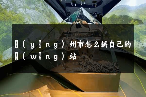 揚(yáng)州市怎么搞自己的網(wǎng)站