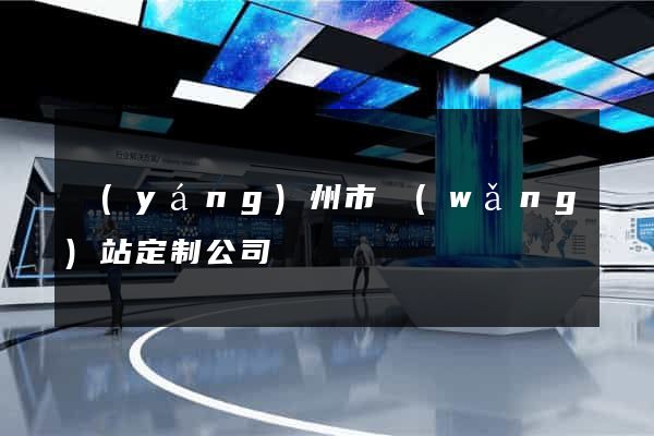 揚(yáng)州市網(wǎng)站定制公司