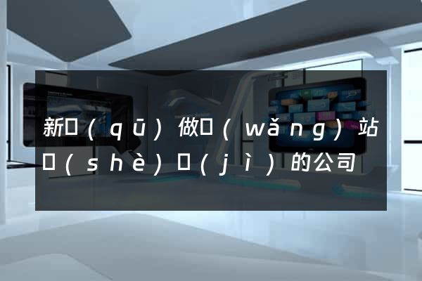 新區(qū)做網(wǎng)站設(shè)計(jì)的公司