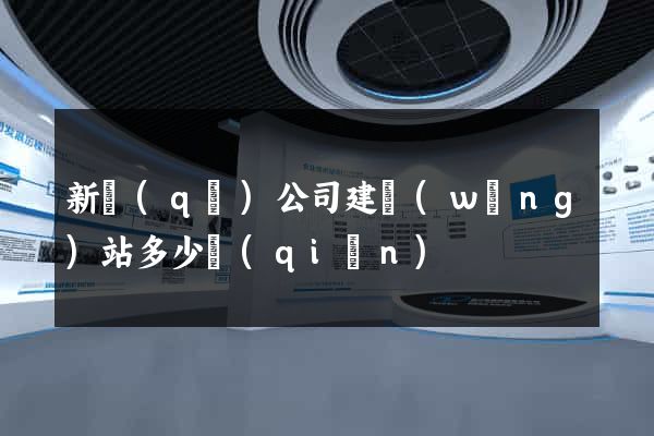 新區(qū)公司建網(wǎng)站多少錢(qián)