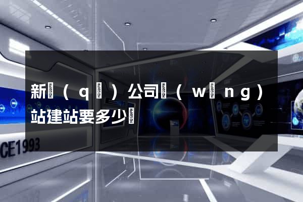 新區(qū)公司網(wǎng)站建站要多少錢