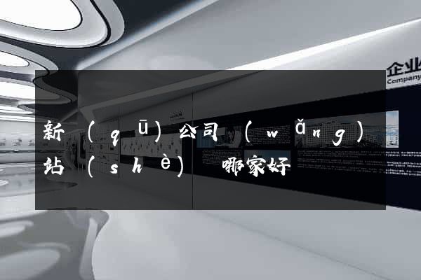 新區(qū)公司網(wǎng)站設(shè)計哪家好