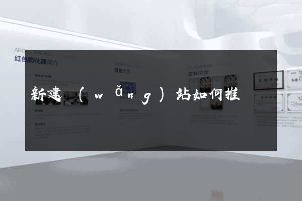 新建網(wǎng)站如何推廣