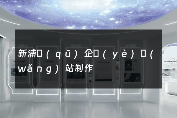 新浦區(qū)企業(yè)網(wǎng)站制作