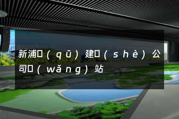 新浦區(qū)建設(shè)公司網(wǎng)站