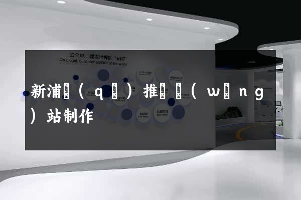 新浦區(qū)推廣網(wǎng)站制作