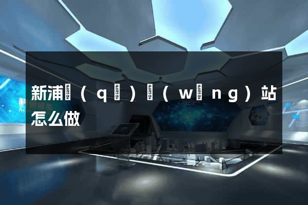新浦區(qū)網(wǎng)站怎么做