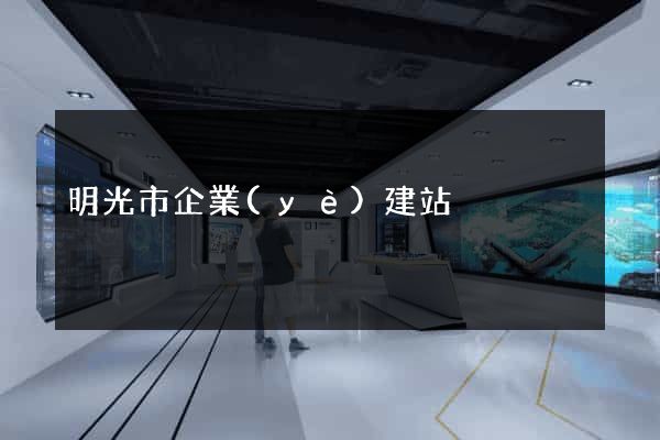 明光市企業(yè)建站