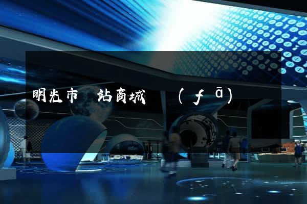 明光市網站商城開發(fā)