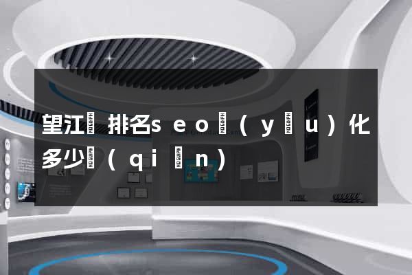 望江縣排名seo優(yōu)化多少錢(qián)