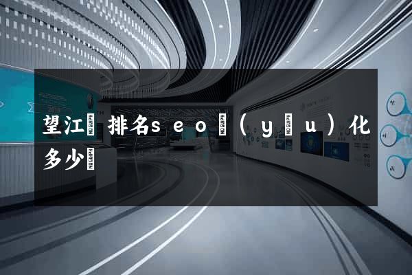 望江縣排名seo優(yōu)化多少錢