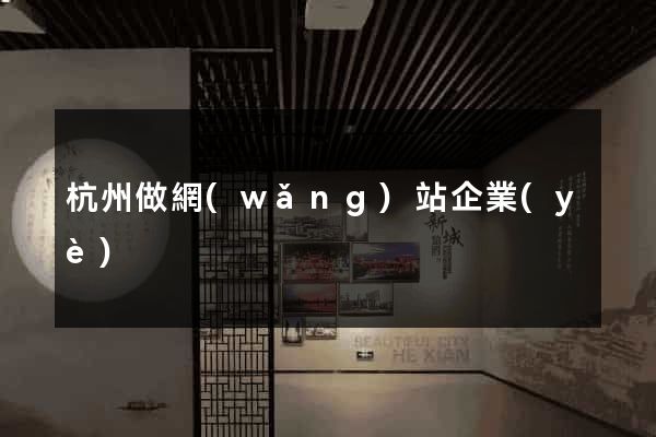 杭州做網(wǎng)站企業(yè)
