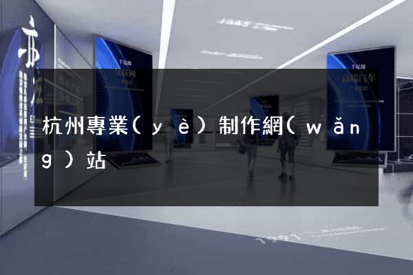 杭州專業(yè)制作網(wǎng)站