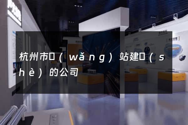 杭州市網(wǎng)站建設(shè)的公司