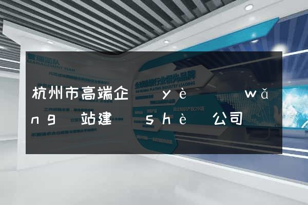 杭州市高端企業(yè)網(wǎng)站建設(shè)公司