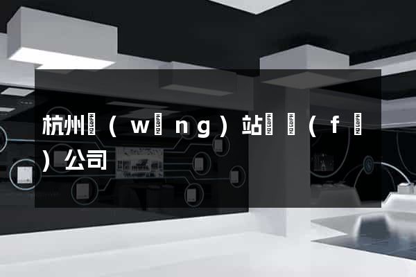 杭州網(wǎng)站開發(fā)公司