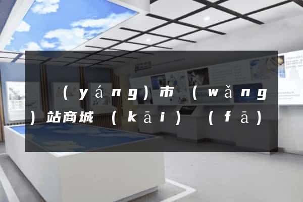 東陽(yáng)市網(wǎng)站商城開(kāi)發(fā)