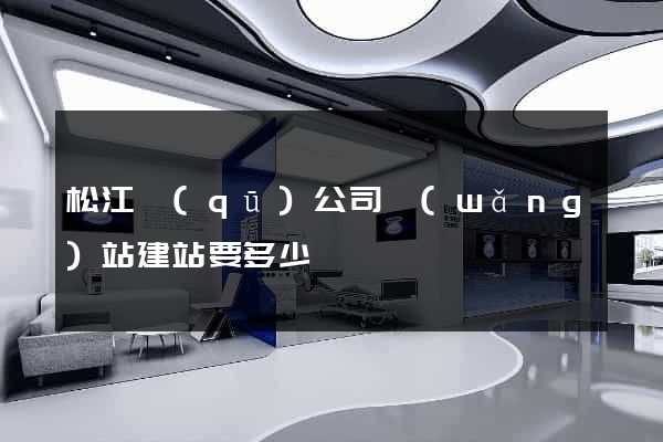 松江區(qū)公司網(wǎng)站建站要多少錢