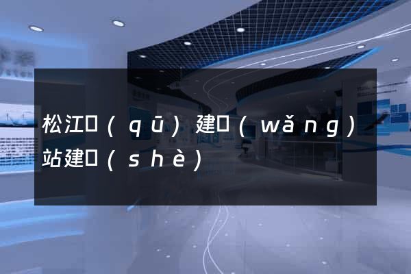 松江區(qū)建網(wǎng)站建設(shè)