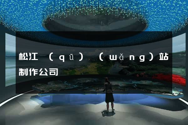 松江區(qū)網(wǎng)站制作公司