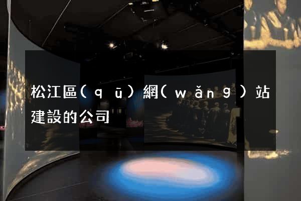 松江區(qū)網(wǎng)站建設的公司