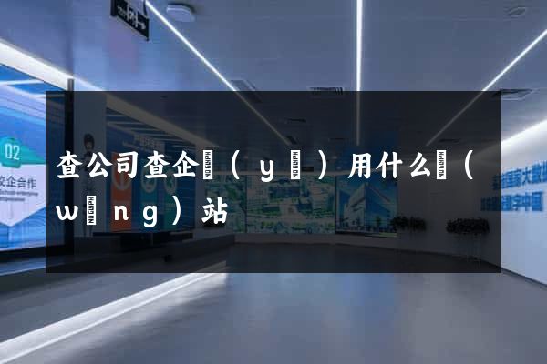 查公司查企業(yè)用什么網(wǎng)站