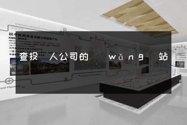 查投資人公司的網(wǎng)站