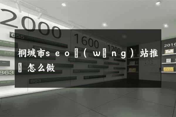 桐城市seo網(wǎng)站推廣怎么做