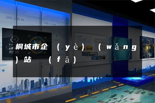 桐城市企業(yè)網(wǎng)站開發(fā)